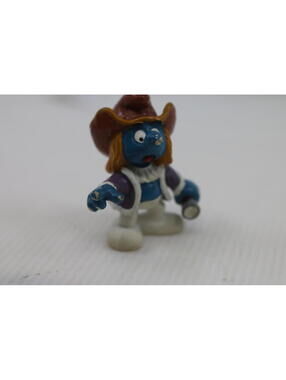 Vintage Historical Smurf Figurine Schleich Peyo Figure Christopher Columbus 1984